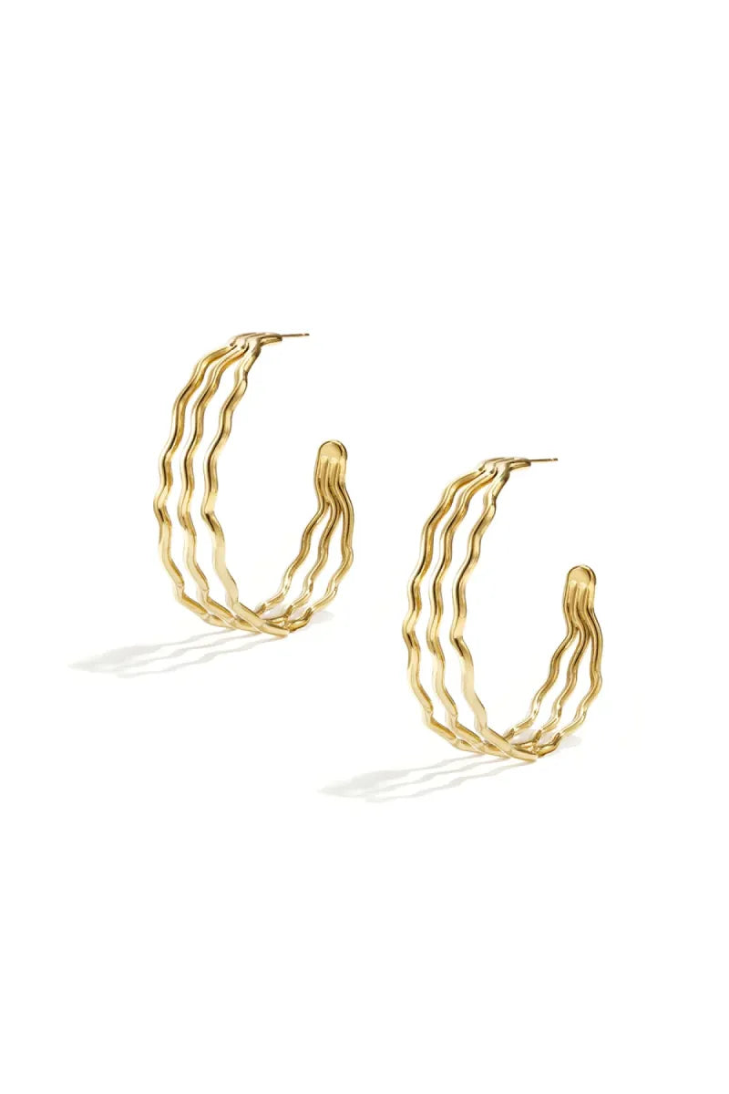  Zigzag creolen - goud