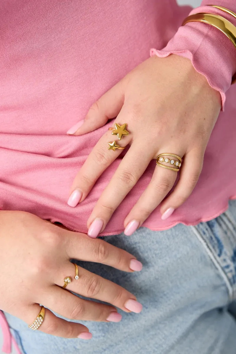  Ring met sterren - goud
