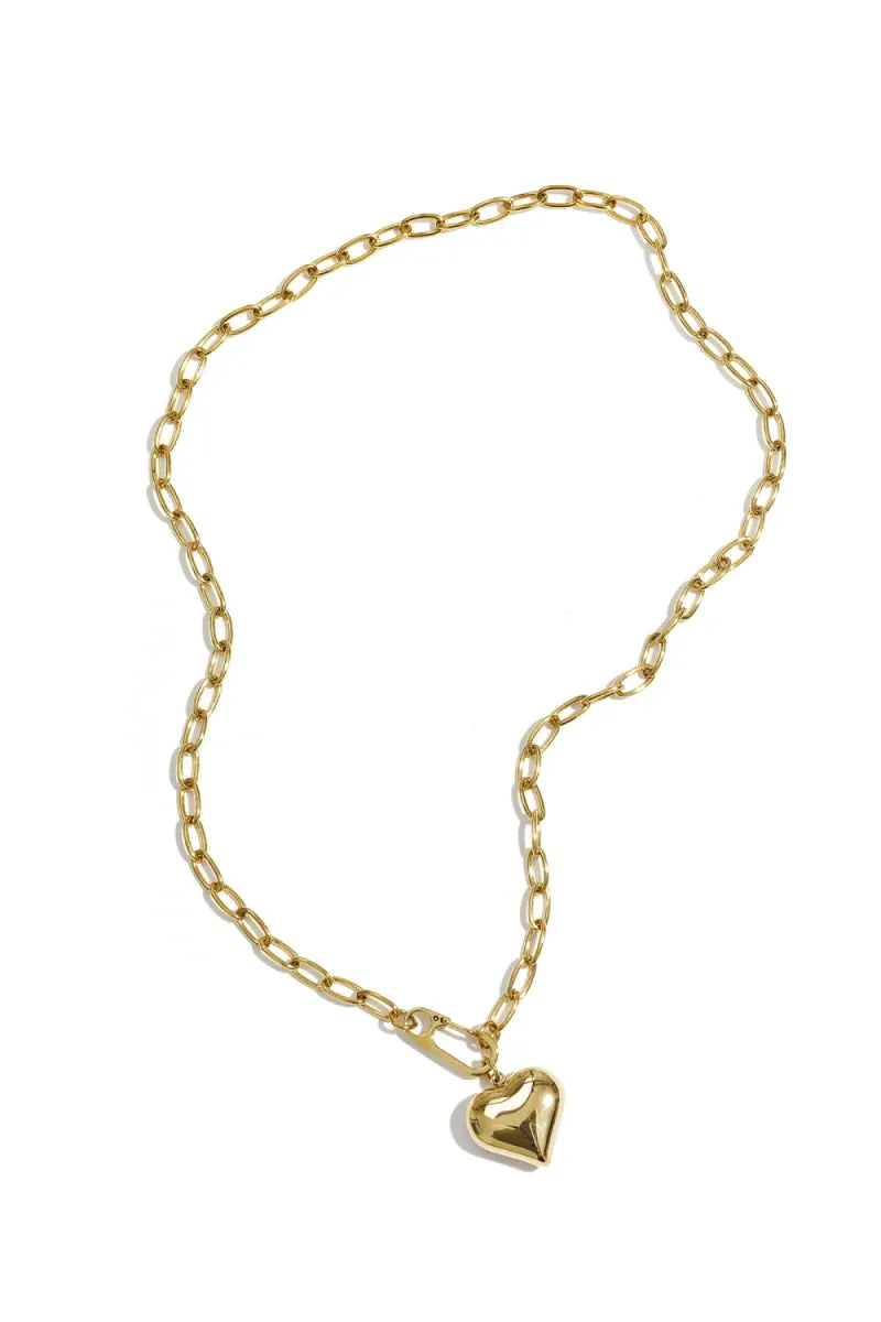  Ketting hangend hart met frontsluiting - goud