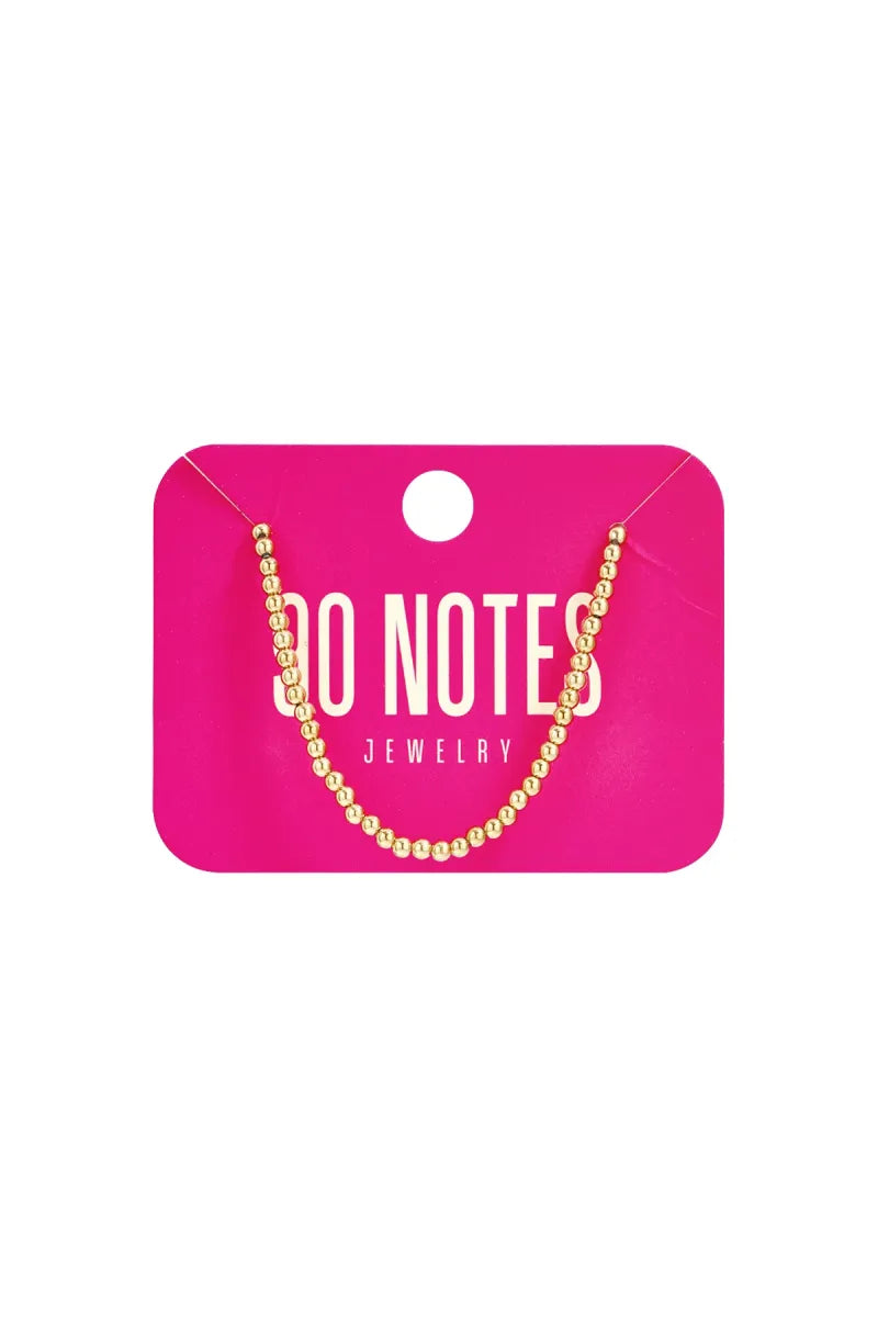  90 NOTES - 3mm kralen armband - goud