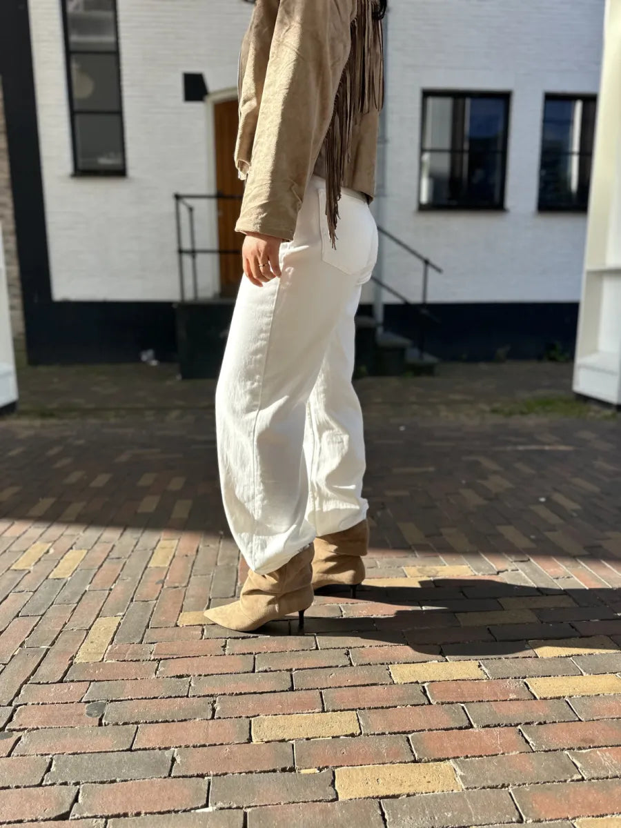  Tall mid waist wide jeans 3066-6 - wit