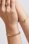  Kleine hartjes bangle - goud