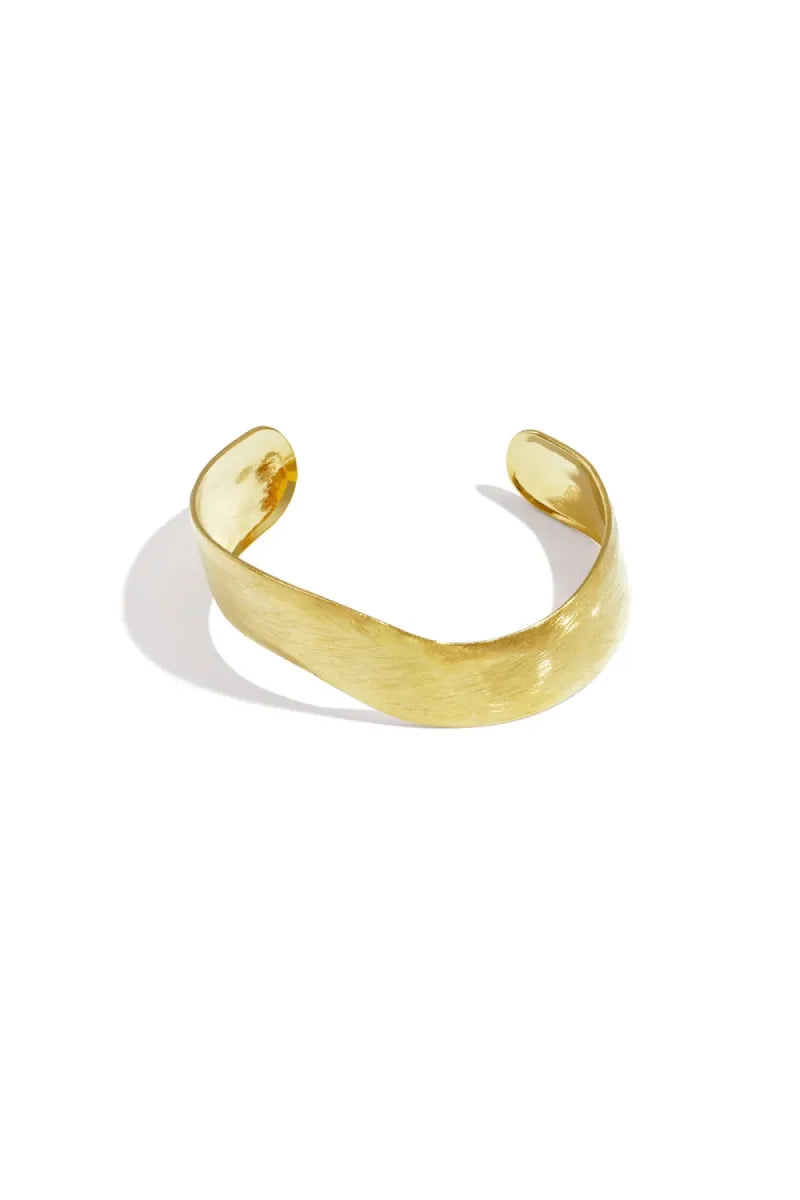  Golvende manchetarmband - goud
