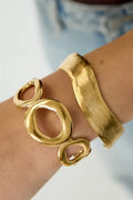  Golvende manchetarmband - goud