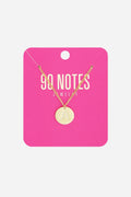  90 NOTES - strass initiaal ketting - goud