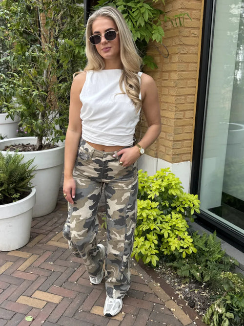  Army balloon jeans - donkergroen