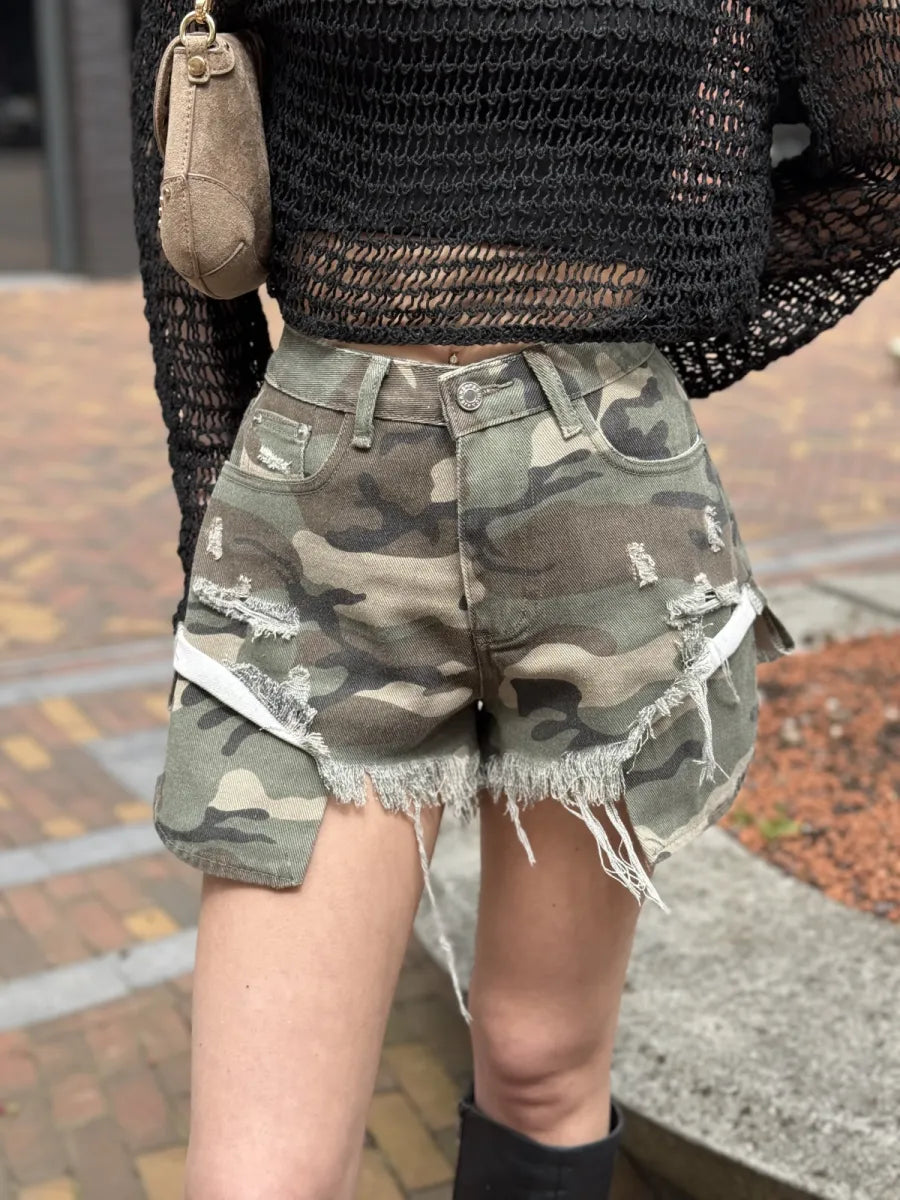  Army print short Rox - groen