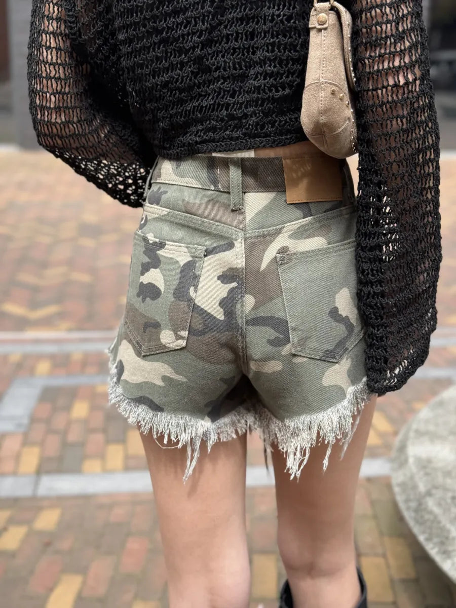  Army print short Rox - groen