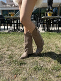  Overlay laarzen braided detail - taupe