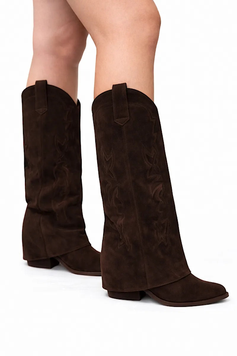  Bestseller overlay laarzen - bruin