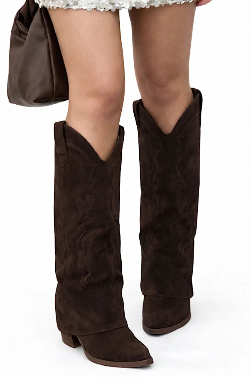  Bestseller overlay laarzen - bruin