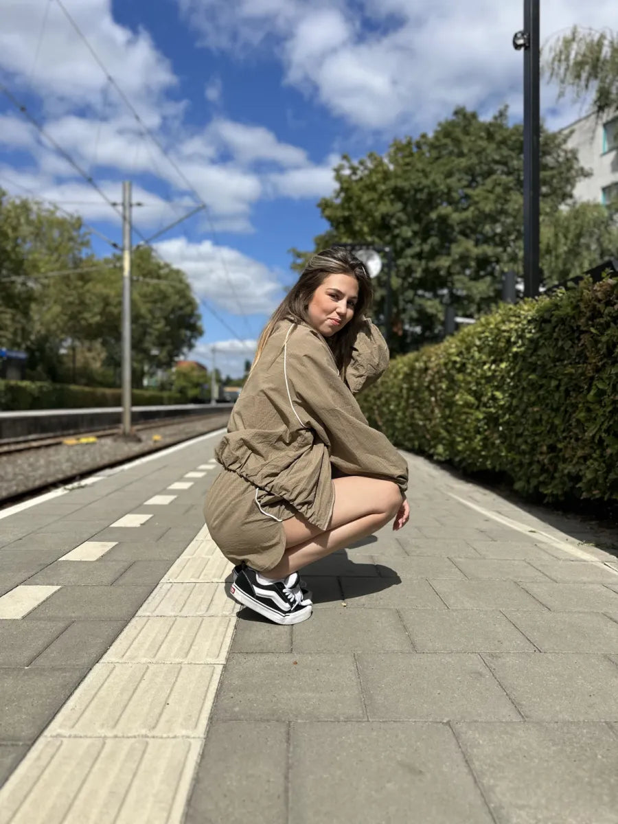  Squared sports jack Nisa - taupe