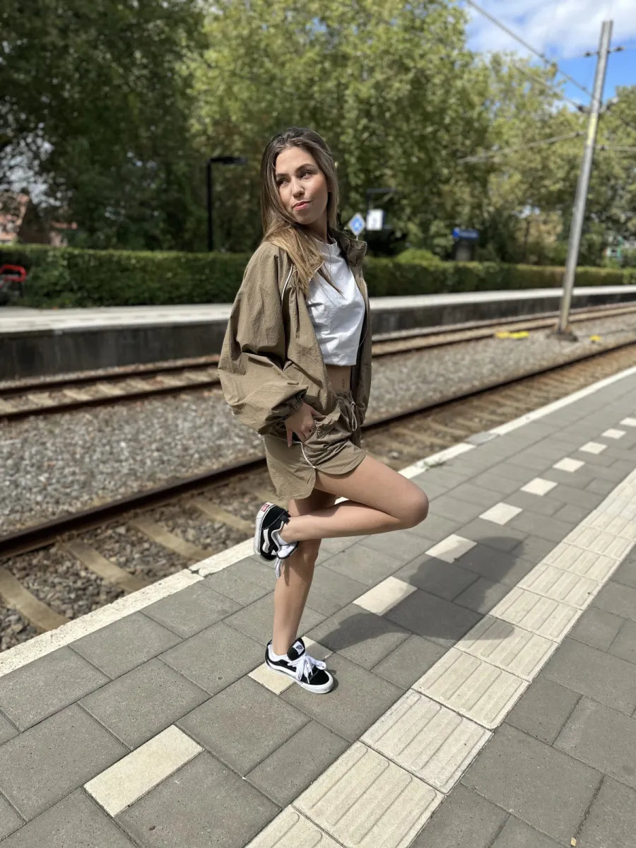  Squared sports jack Nisa - taupe