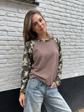 Zoetemint Basic army longsleeve - taupe