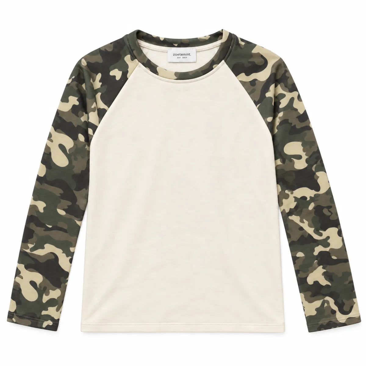 Zoetemint Basic army longsleeve - ecru
