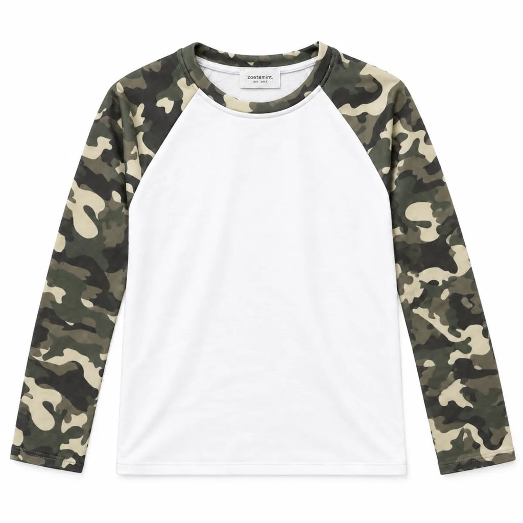 Zoetemint Basic army longsleeve - wit