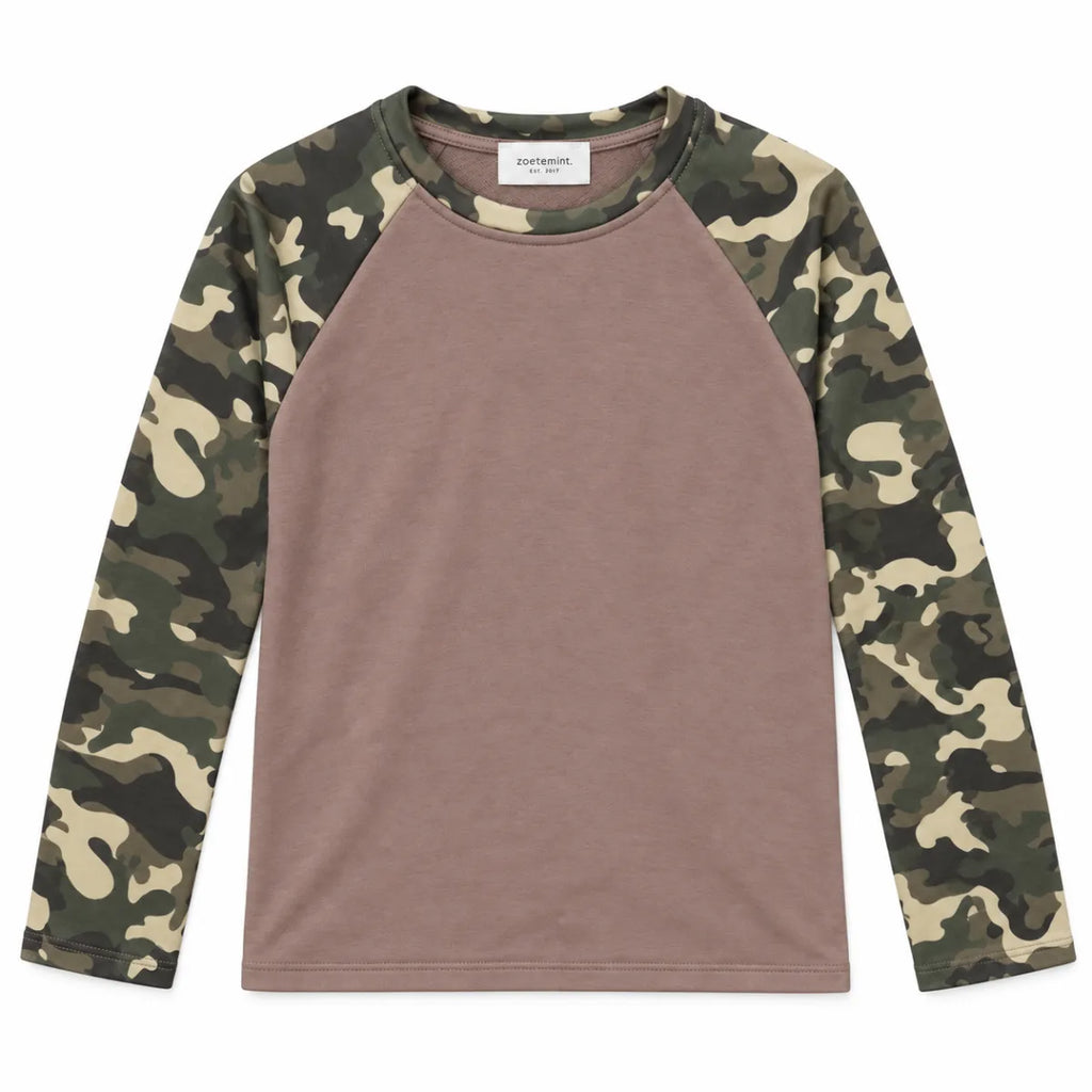 Zoetemint Basic army longsleeve - taupe