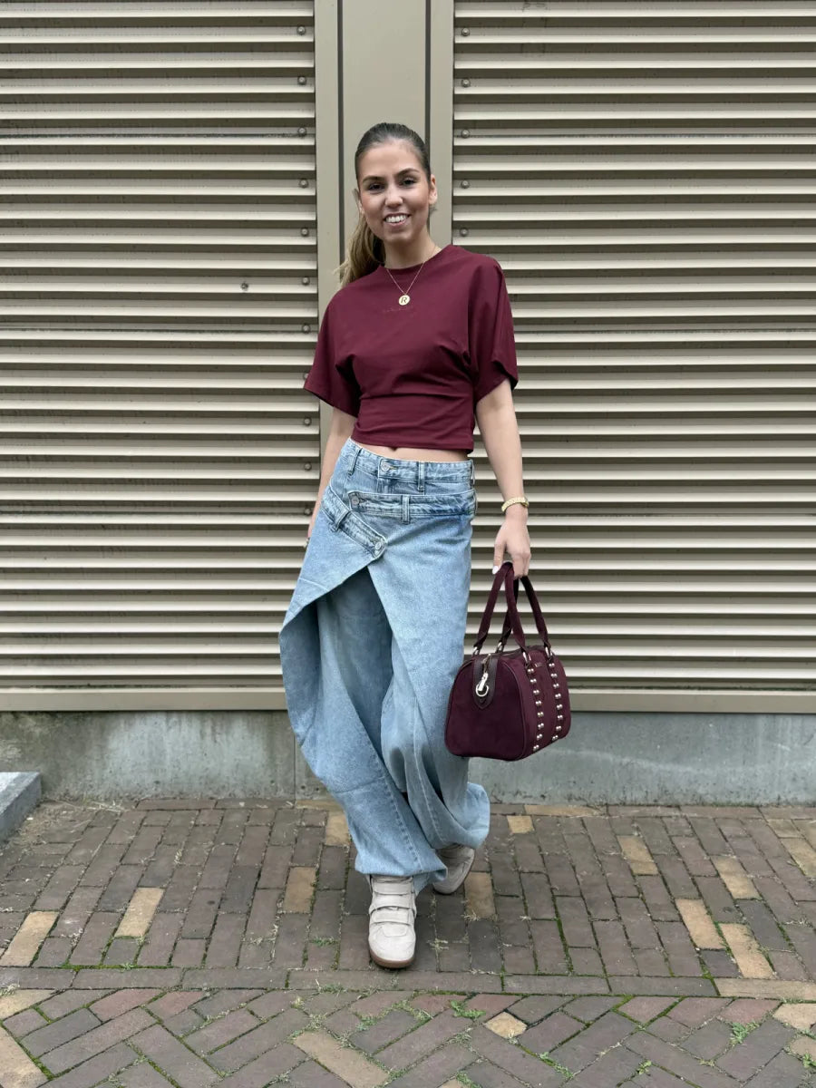  Baggy layerd jeans 3960 - blauw