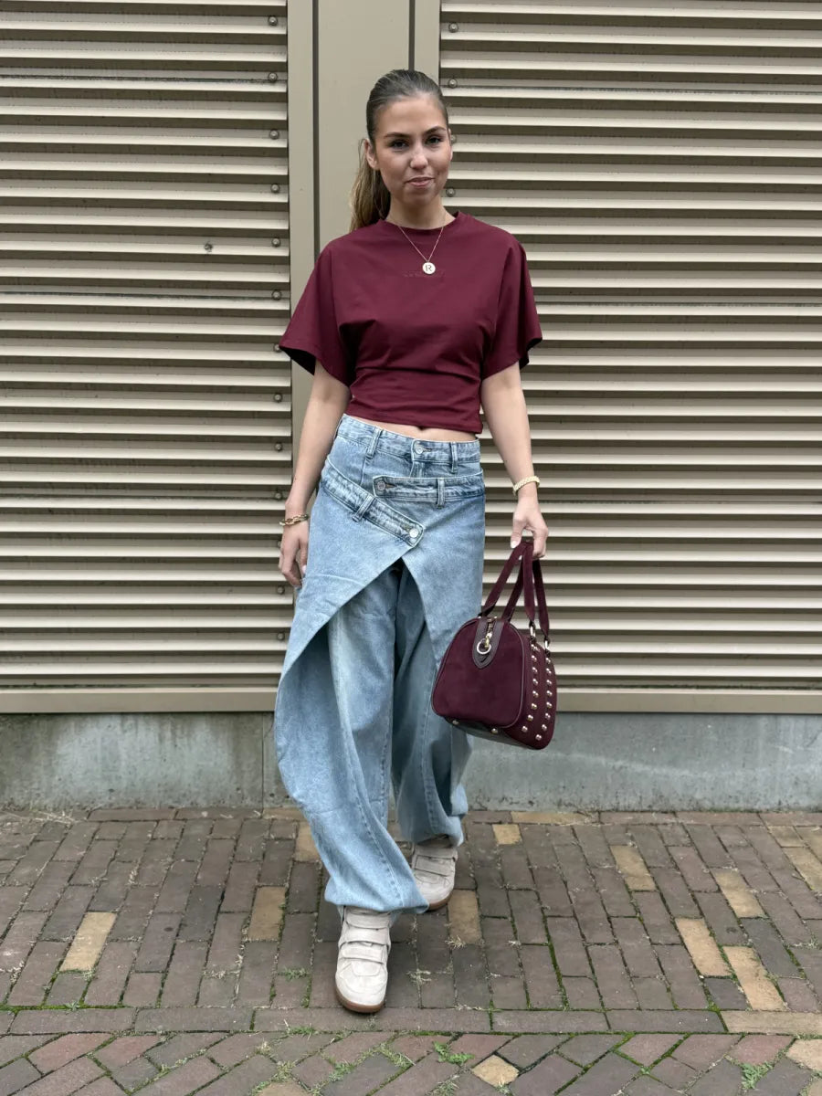  Baggy layerd jeans 3960 - blauw