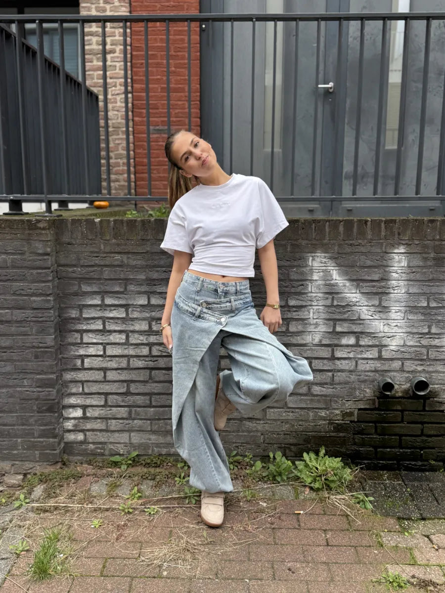  Baggy layerd jeans 3960 - blauw