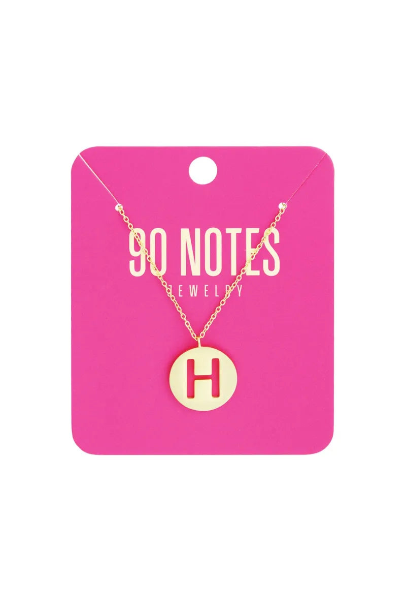  90 NOTES - initiaal ketting - goud