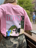  Iconic cat t-shirt - roze