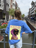  Iconic dog t-shirt - kobalt blauw