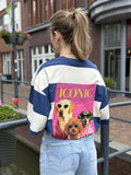  Gestreept iconic dogs shirt - navy/ ecru