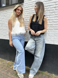  Straight leg jeans met adjustable waist Z3563 - blauw