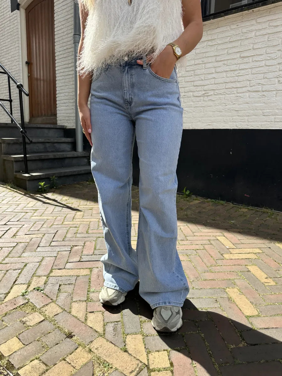  Straight leg jeans met adjustable waist Z3563 - blauw