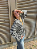  ZM - gestreepte longsleeve Jenna - zwart/ wit