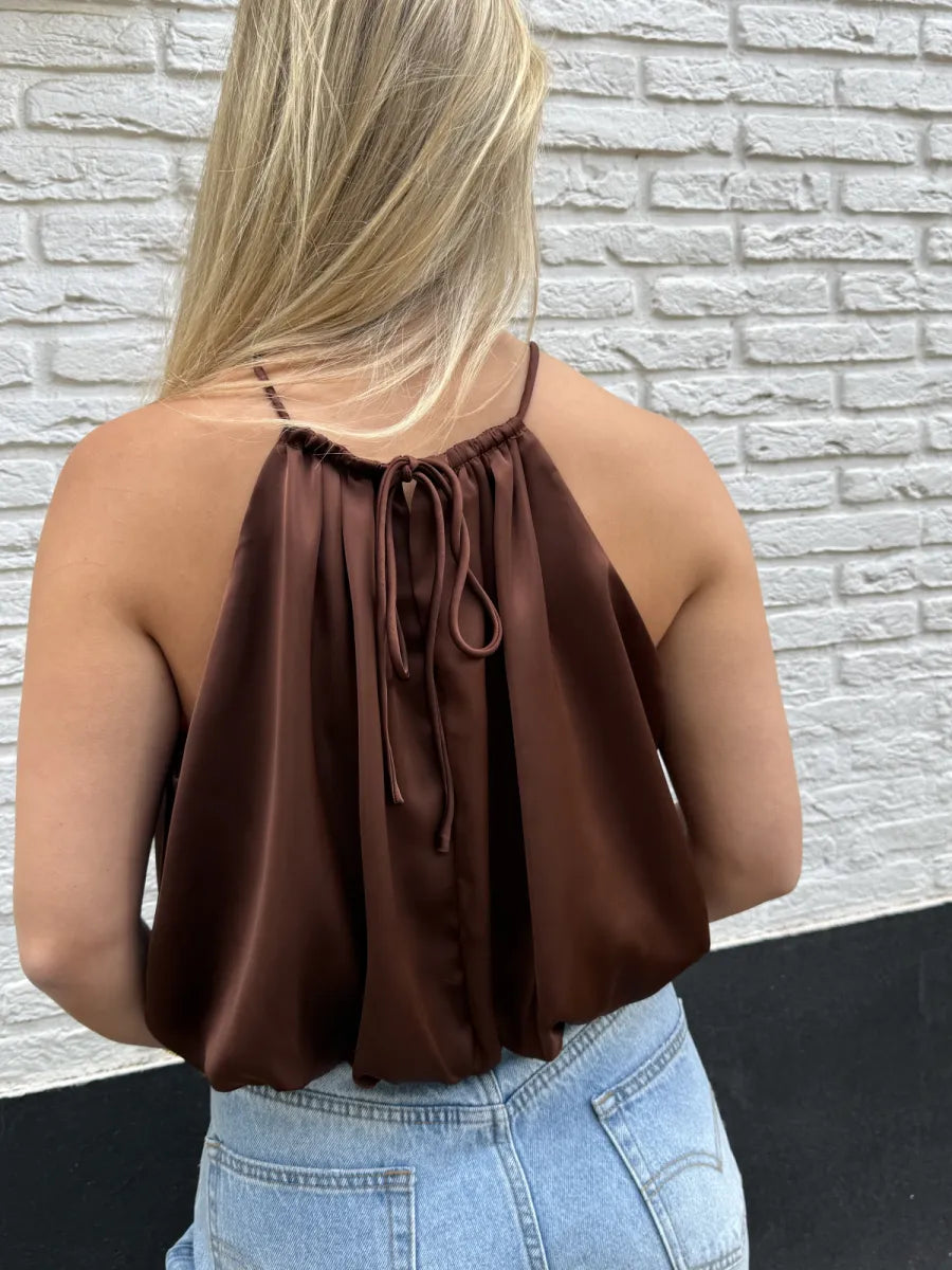  Balloon top Livia - bruin