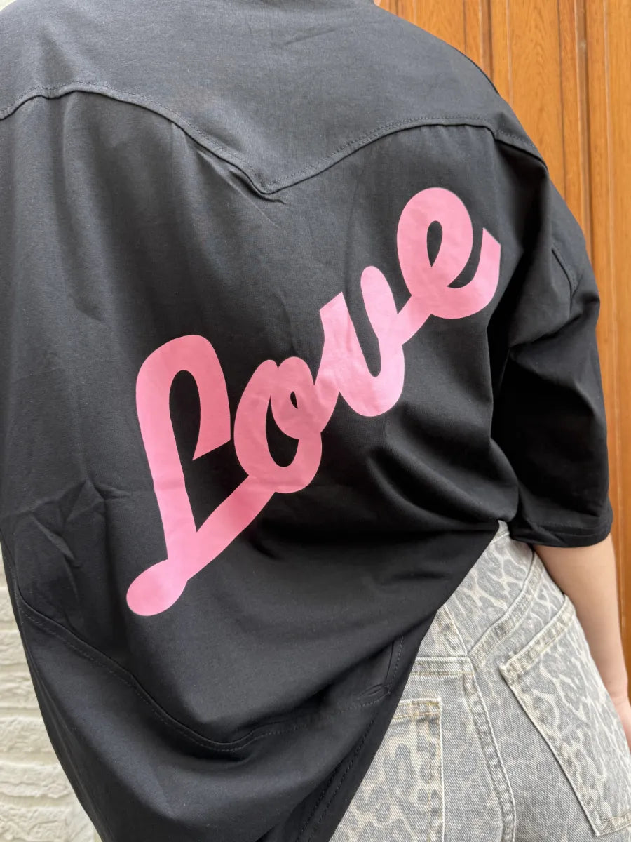 LOVE t-shirt - zwart