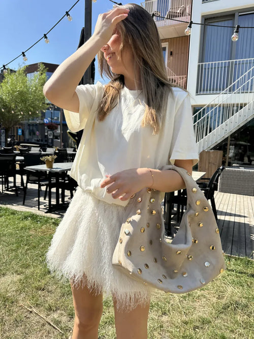  Cropped t-shirt Melissa - ecru