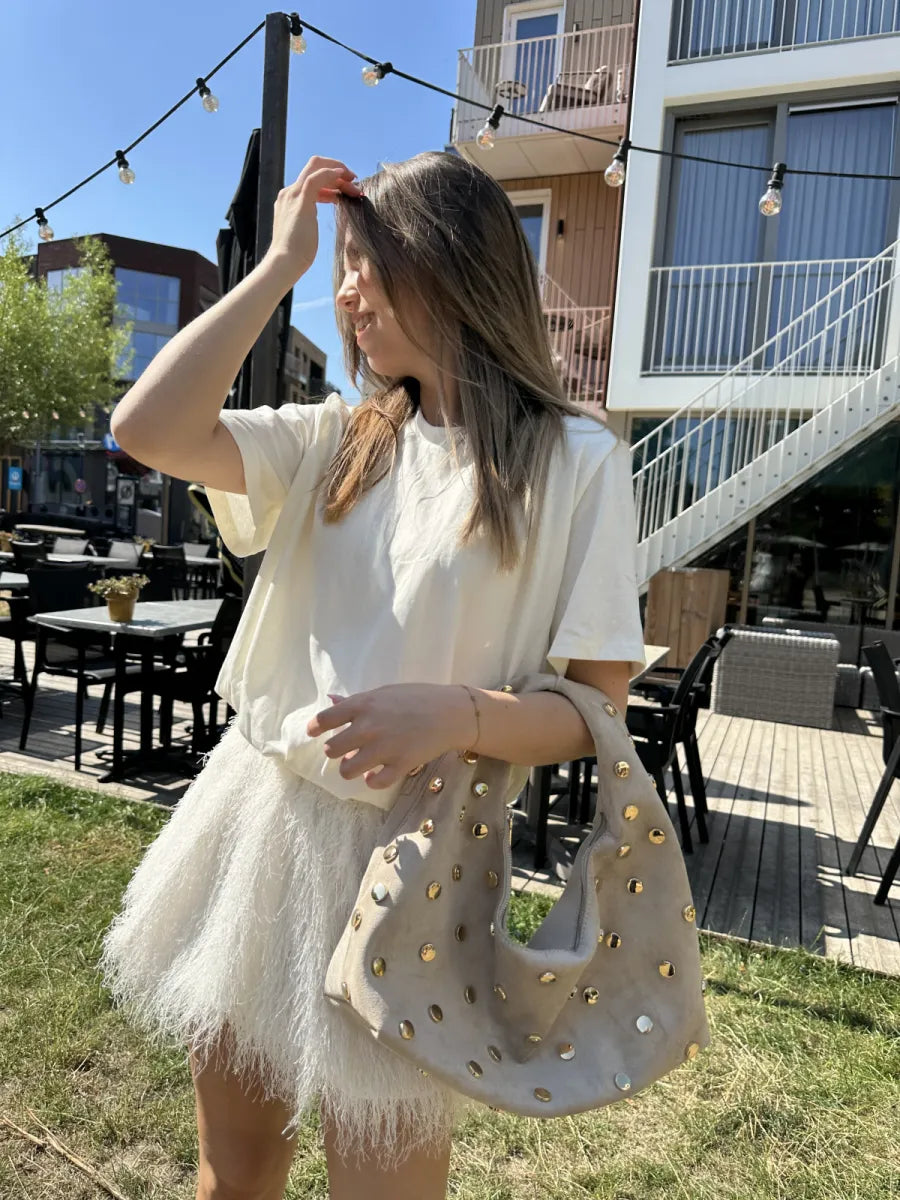  Cropped t-shirt Melissa - ecru