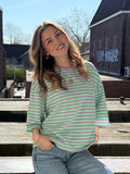  ZM - Gestreept shirt Loua - groen/ lila