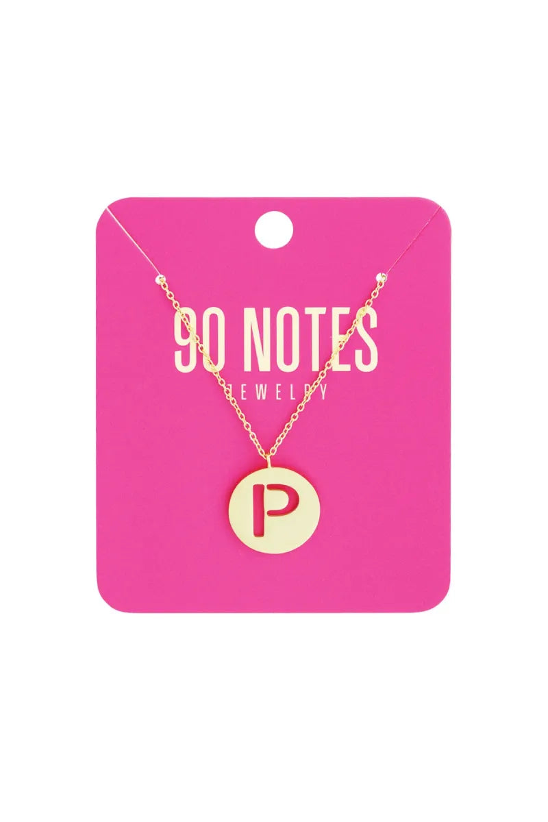  90 NOTES - initiaal ketting - goud