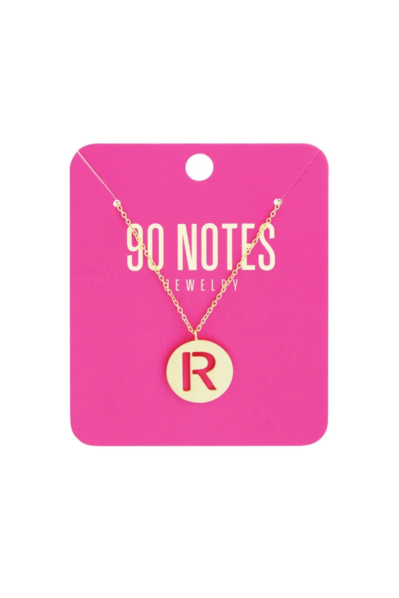  90 NOTES - initiaal ketting - goud