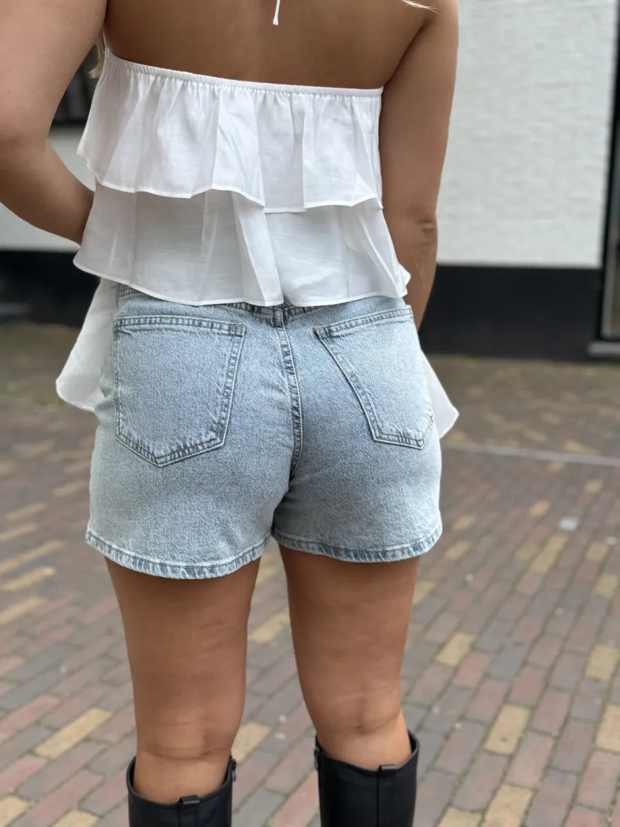  PRE ORDER! Short met front studs 9178 - blauw