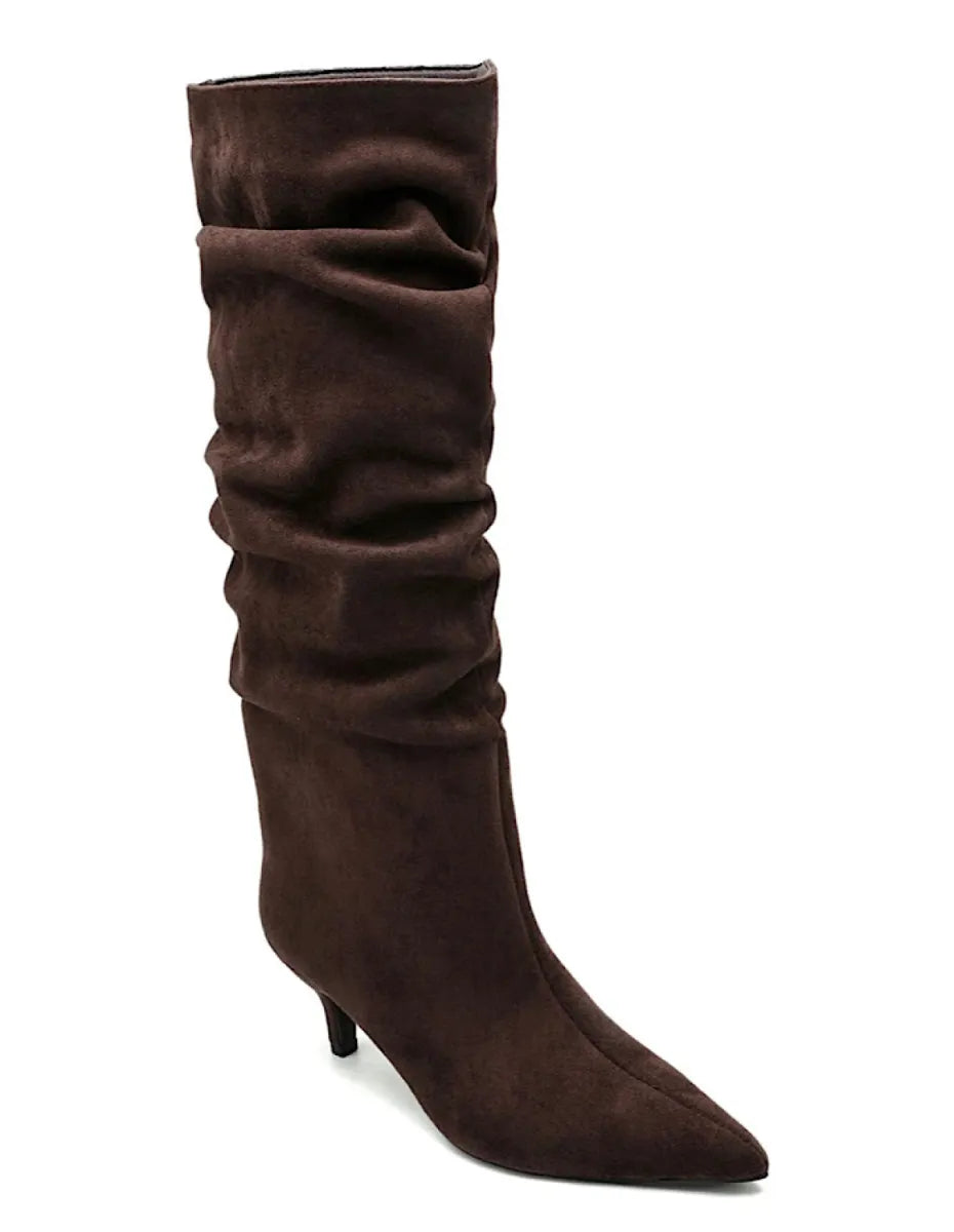  Slouchy punt laarzen - bruin