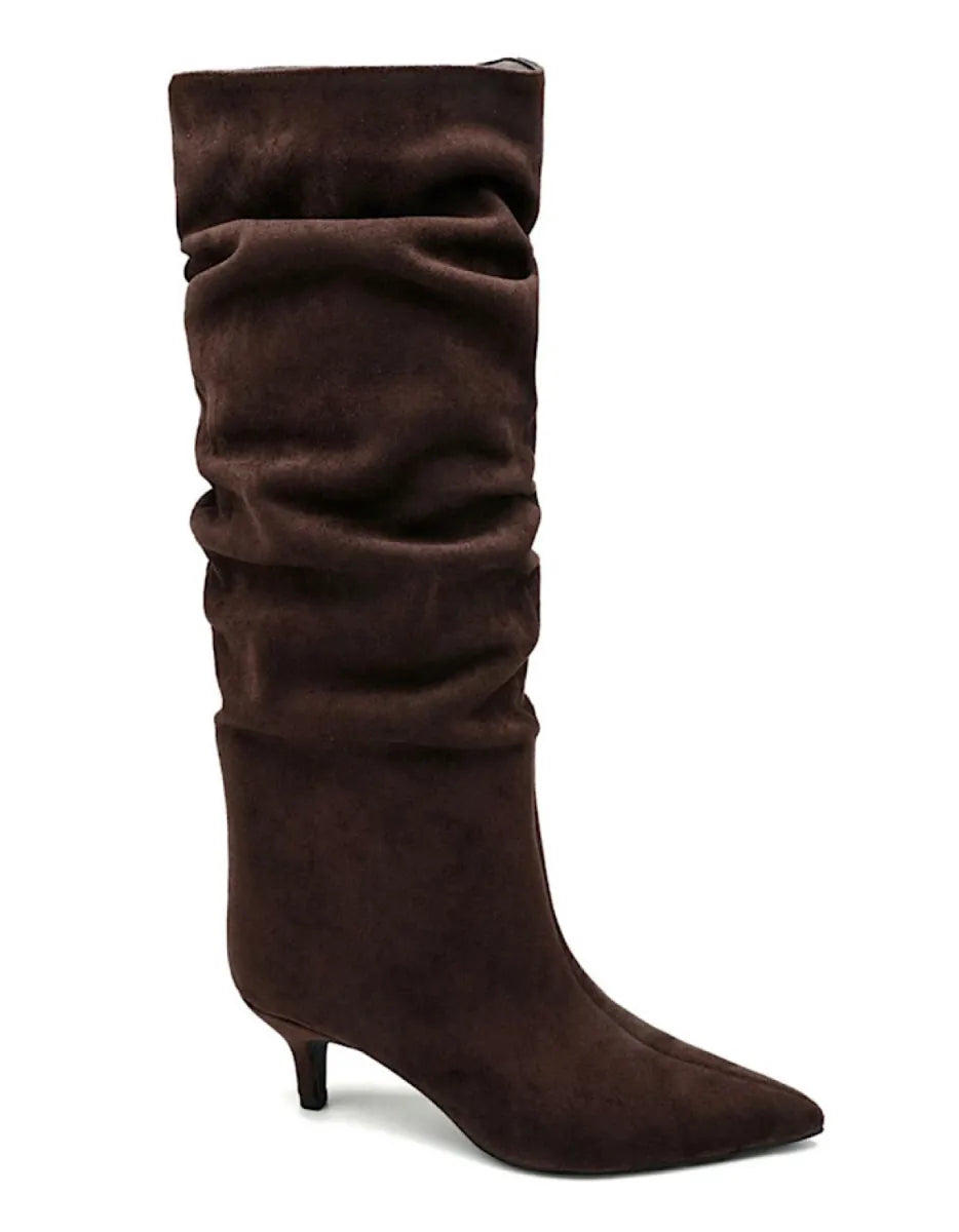  Slouchy punt laarzen - bruin
