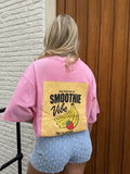  Smoothie vibe t-shirt - roze