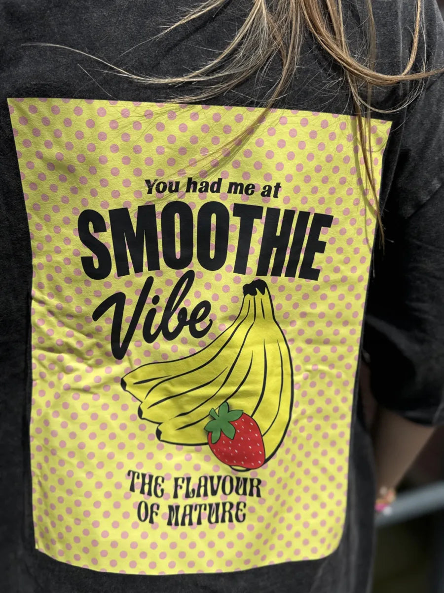  Smoothie vibe t-shirt - zwart