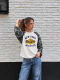 Zoetemint Army longsleeve NEW YORK - ecru/ groen