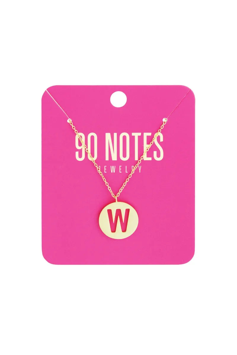  90 NOTES - initiaal ketting - goud