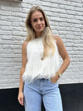  Fluffy topje Lulu - ecru