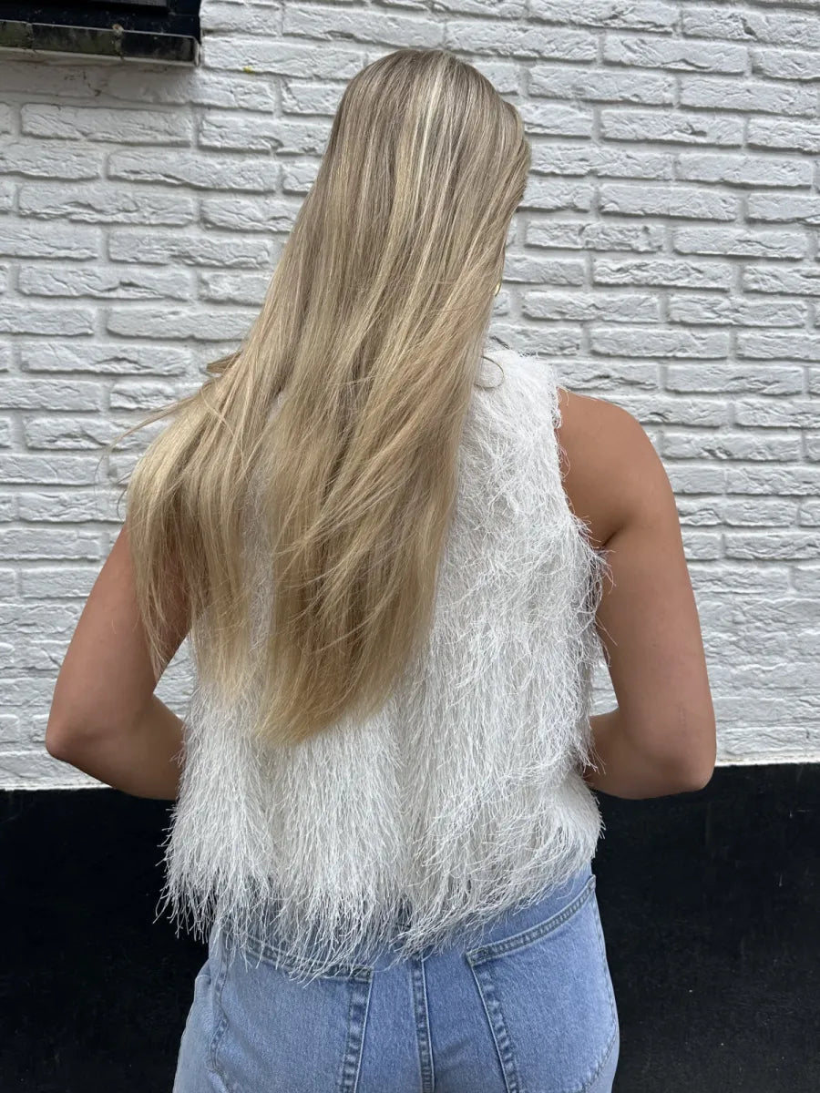  Fluffy topje Lulu - ecru