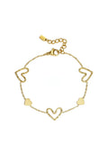  90 NOTES - charm hearts armband - goud
