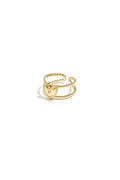  Dubbele ring met hart - goud