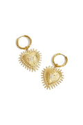  90 NOTES - grote harten oorbellen - goud